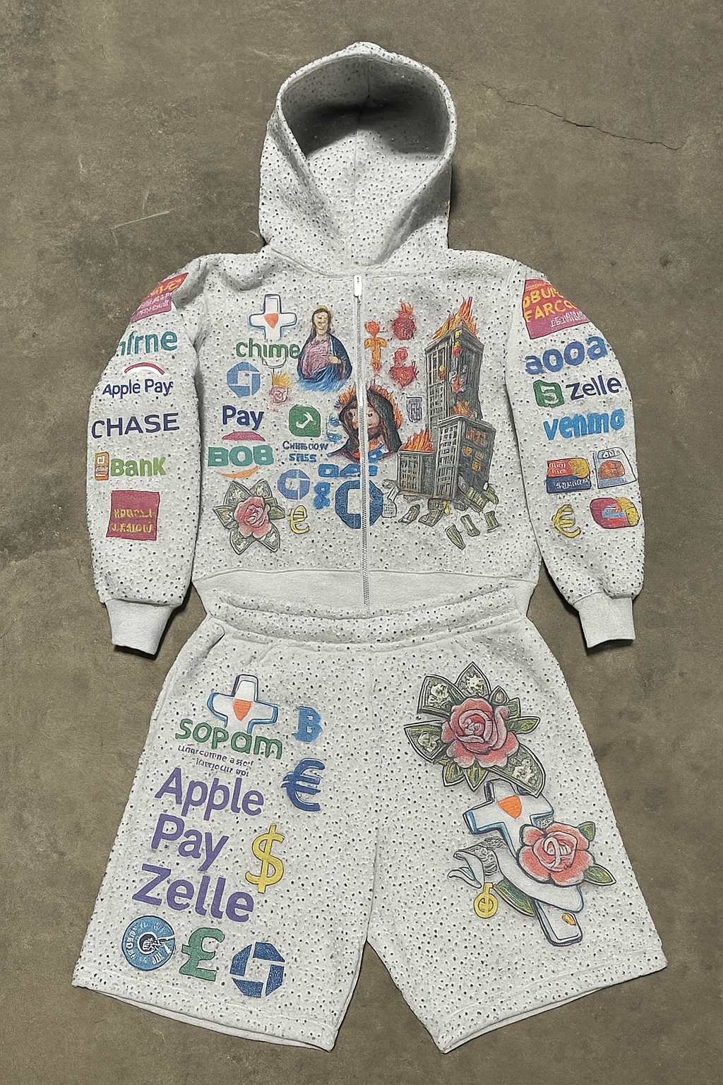 “Bring A Play “ Sopm Zip up & Shorts set