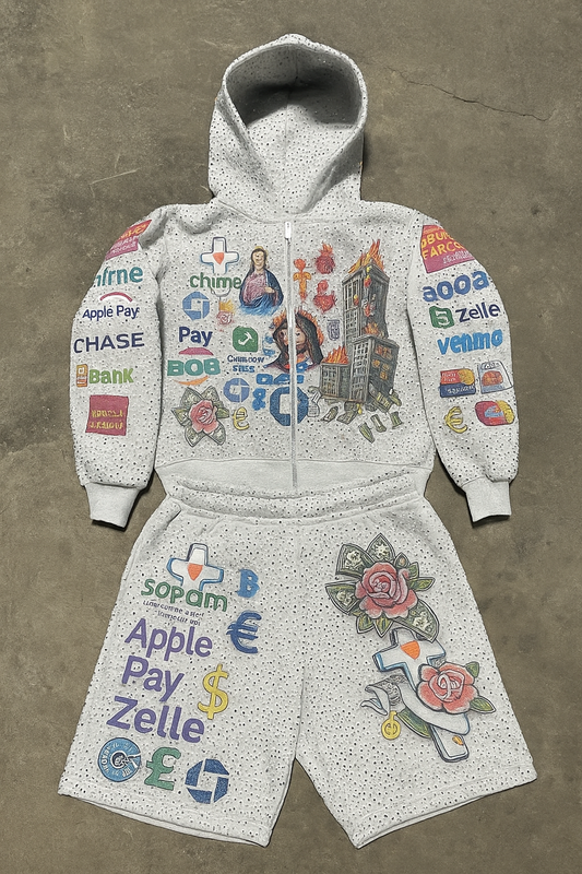 “Bring A Play “ Sopm Zip up & Shorts set