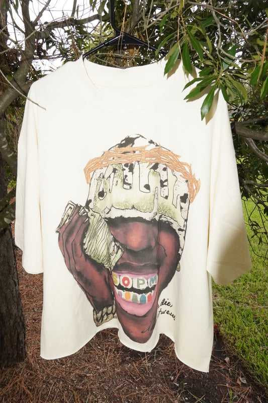 Rubber Band Man Cropped Crème Tee