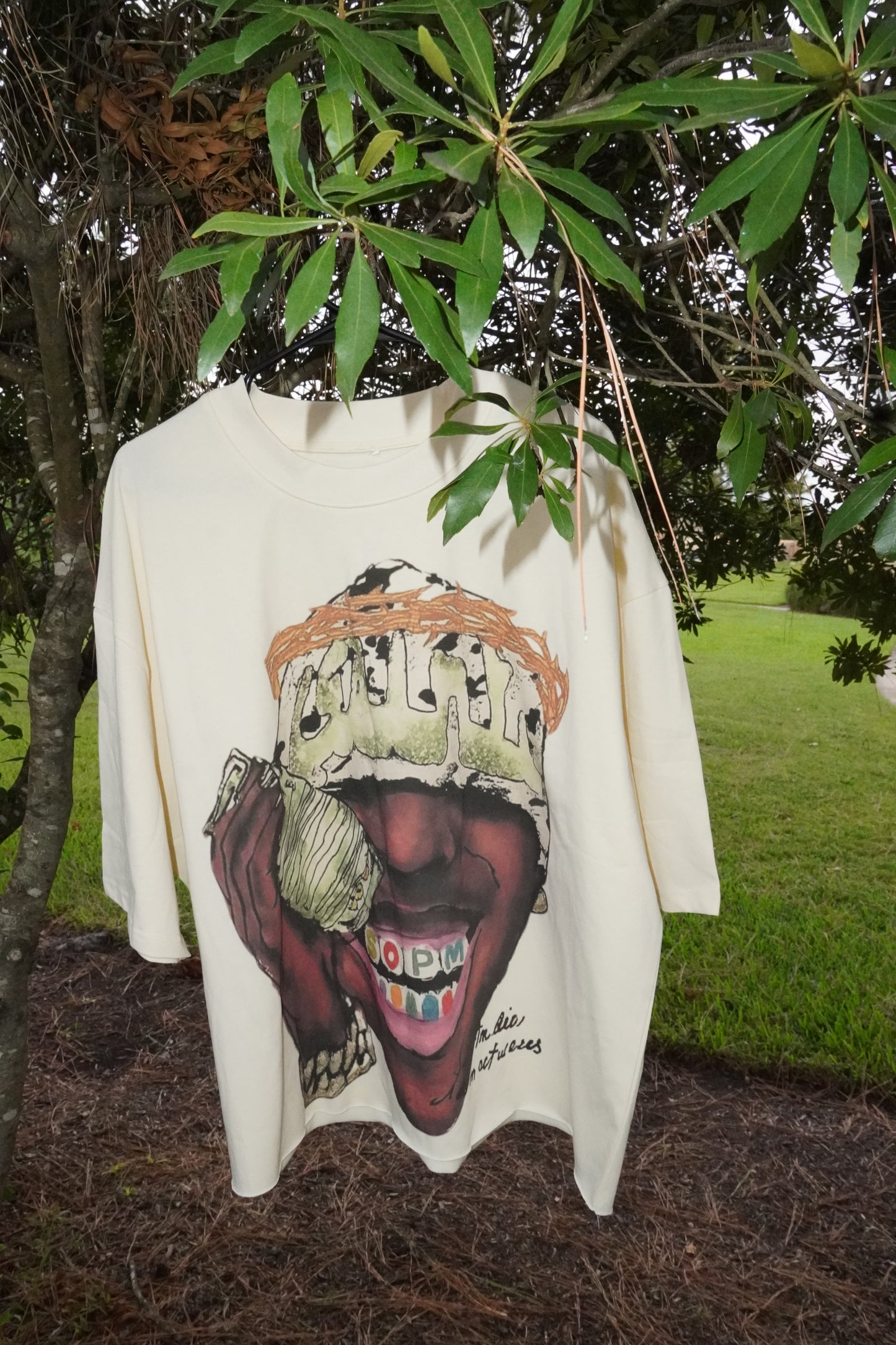 Rubber Band Man Cropped Crème Tee
