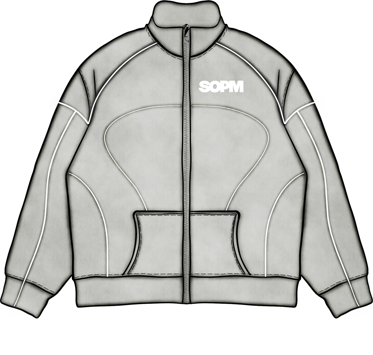 Silver “Sopm” ZIP UP TRACK SUIT