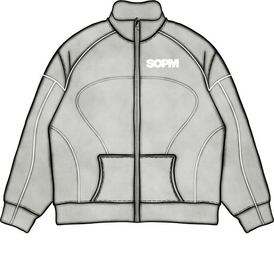 Silver “Sopm” ZIP UP TRACK SUIT