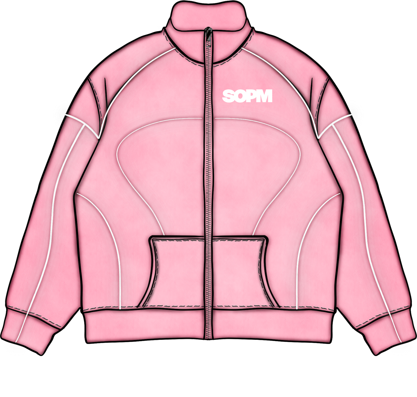 Pink “Sopm” ZIP UP TRACK SUIT