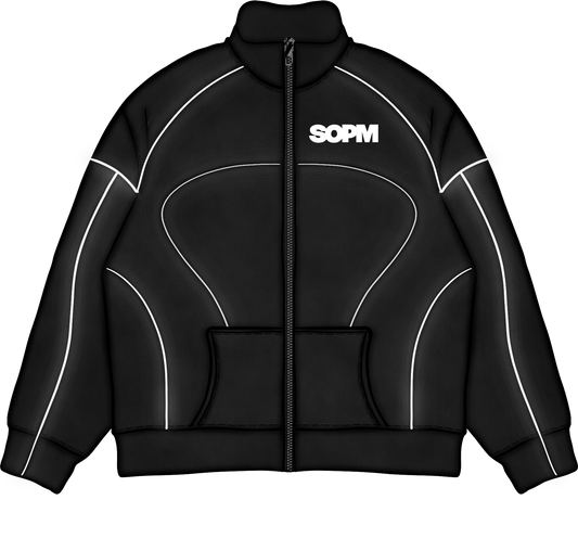 Black “Sopm” ZIP UP TRACK SUIT