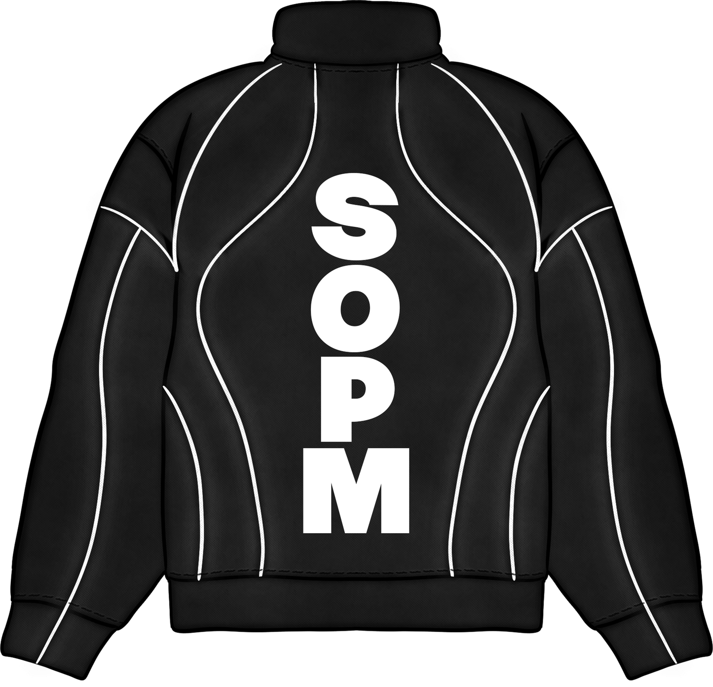 Black “Sopm” ZIP UP TRACK SUIT